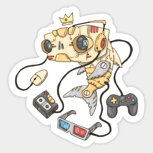 Gaming Fish for Gamers and all things that Gamers Love Sticker